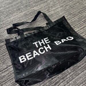 Black Mesh Beach Bag